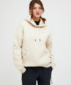 Peak Performance Original Small Logo Hood Women Sand Fog