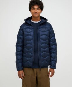 Peak Performance Helium Down Hood Jacket Men Blue Shadow