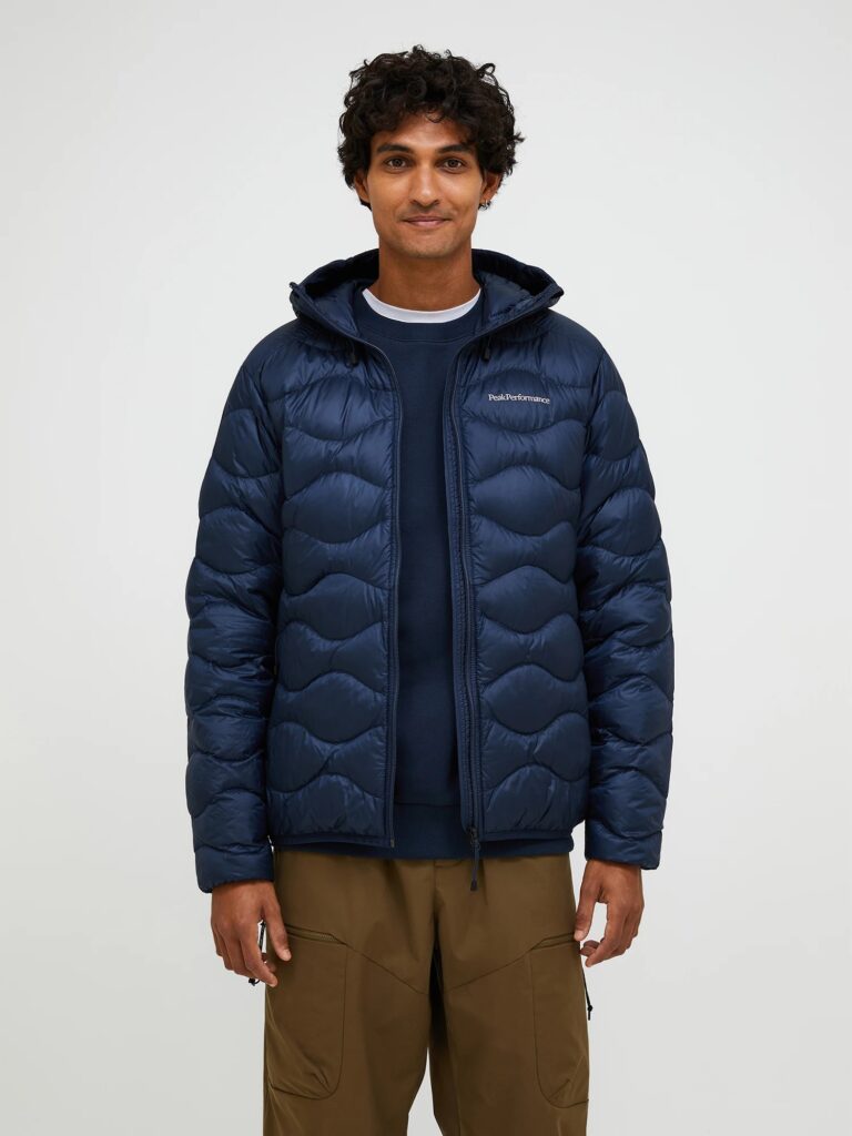 Peak Performance Helium Down Hood Jacket Men Blue Shadow