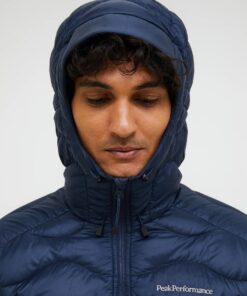Peak Performance Helium Down Hood Jacket Men Blue Shadow