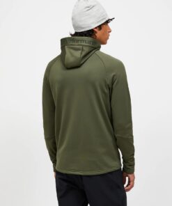 Peak Performance Rider Essentials Midlayer Zip Hood Men Pine Needle