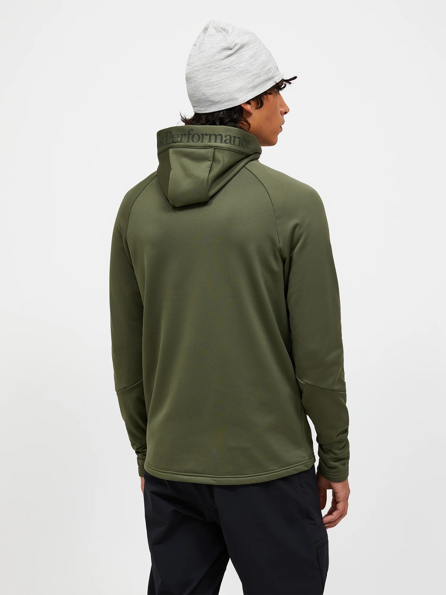 Peak Performance Rider Essentials Midlayer Zip Hood Men Pine Needle