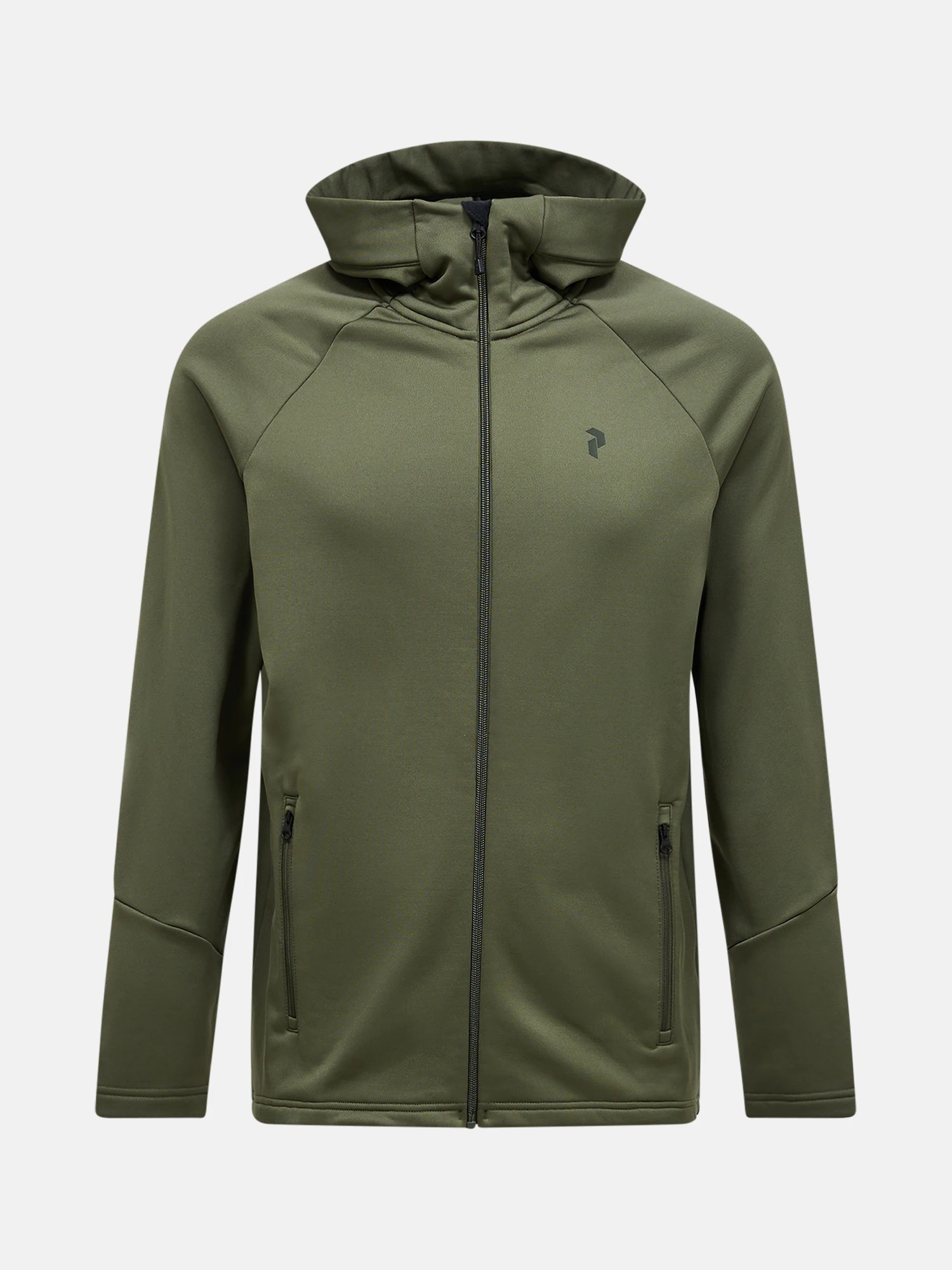 Peak Performance Rider Essentials Midlayer Zip Hood Men Pine Needle