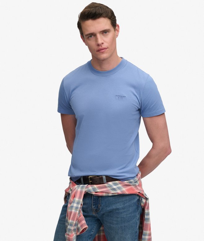 Superdry Essential Stacked Logo Tee Colony Blue