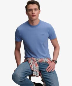 Superdry Essential Stacked Logo Tee Colony Blue