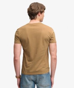 Superdry Essential Serif Logo Embroidered T-Shirt Bronze Brown