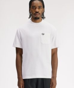 Fred Perry Pocket Detail T-Shirt Snow White