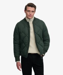 Superdry Diamond Quilt Jacket Duffel Bag Green