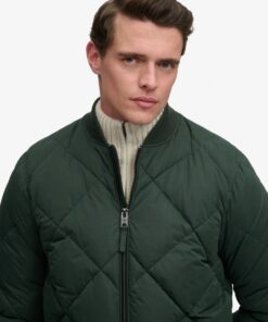 Superdry Diamond Quilt Jacket Duffel Bag Green