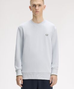 Fred Perry Crew Neck Sweatshirt Dusty Blue