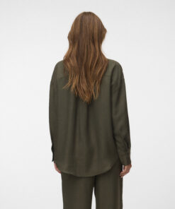 Vero Moda VMMelaney Queeny Ls Shirt Forest Night