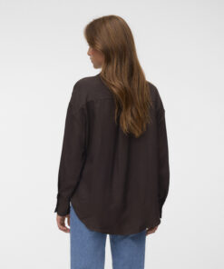Vero Moda VMMelaney Queeny Ls Shirt Chocolate Torte
