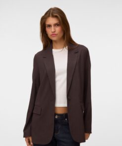 Vero Moda VMTexas Ls Loose Blazer Chocolate Torte