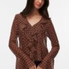 Vero Moda VMWillow Ls Frill Top Chocolate Martini