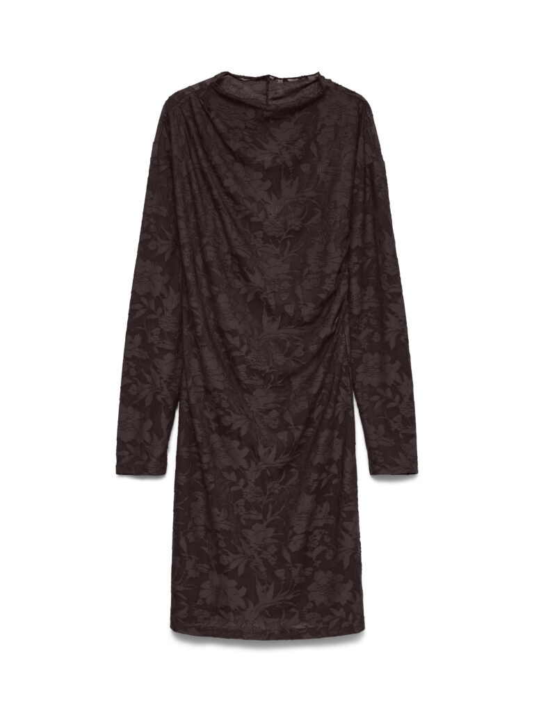 Vero Moda VMLayla Ls Short Dress Chocolate Torte