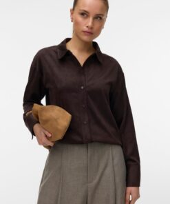 Vero ModaVMKatty Ls Shirt Chocolate Torte