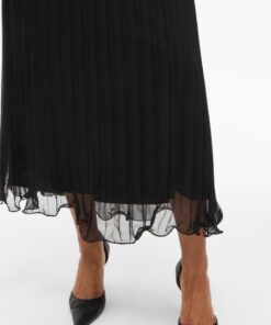 Vila VICalla Ankle Skirt Black