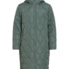 Vila VIQuila L/s Hooded Onion Coat Balsam Green