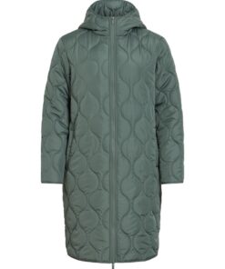 Vila VIQuila L/s Hooded Onion Coat Balsam Green