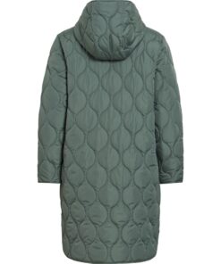 Vila VIQuila L/s Hooded Onion Coat Balsam Green