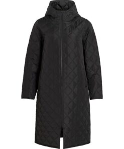 Vila VITAte L/S Hooded Long Coat Black