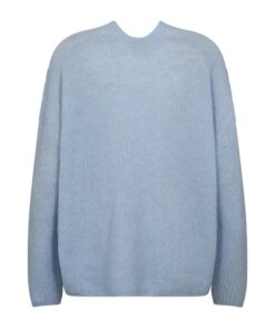 Mos Mosh MMThora V-Neck Knit Cashmere Blue