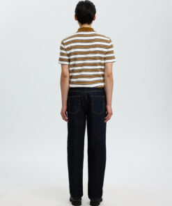 Selected Homme SLMJasper Stripe Ss Polo Egret
