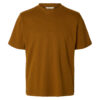 Selected Homme SLMTaj Peach Ss O-Neck Tee Monks Robe