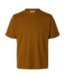Selected Homme SLMTaj Peach Ss O-Neck Tee Monks Robe