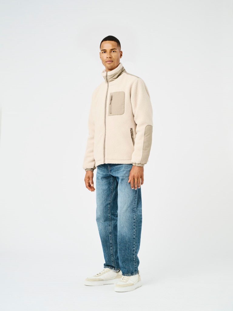 Only & Sons ONSTyro Padded Sherpa Jacket Gray