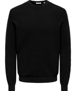 Only & Sons ONSRon LS Crew Neck Knit Black