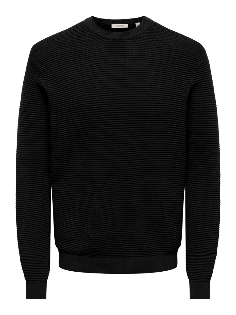Only & Sons ONSRon LS Crew Neck Knit Black