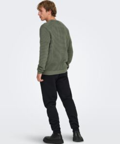 Only & Sons ONSRon LS Crew Neck Knit Castor Gray