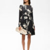 InWear MeadowIw Short Dress Black Painted Flower