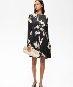 InWear MeadowIw Short Dress Black Painted Flower
