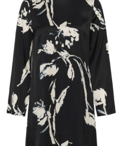 InWear MeadowIw Short Dress Black Painted Flower