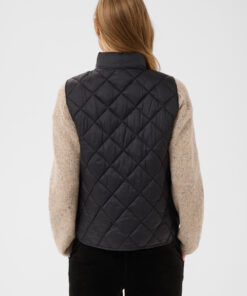 Part Two CarlotaPW Warm Waistcoat Black