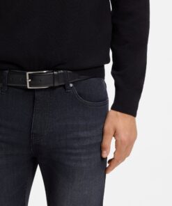 Boss Erman L Leather Belt Black