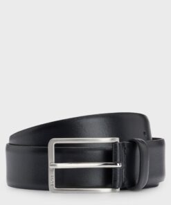 Boss Erman L Leather Belt Black