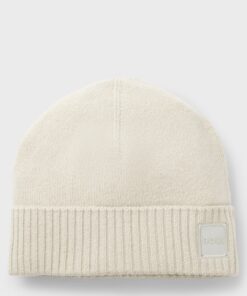 Boss Akaio R Knitted Beanie Hat Light Beige