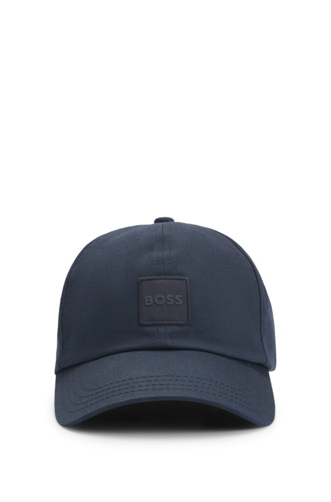 Boss Cotton Twill Cap with Logo Patch Dark Blue