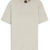 Boss Regular Fit T-Shirt in Cotton with Logo Print Light Beige