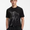 Hugo Daffilo Cotton Jersey T-Shirt Black