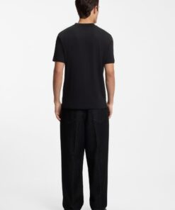 Hugo Daffilo Cotton Jersey T-Shirt Black