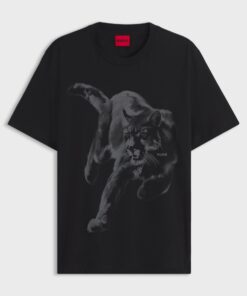 Hugo Daffilo Cotton Jersey T-Shirt Black