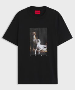 Hugo Daffilo Cotton Jersey T-Shirt Black
