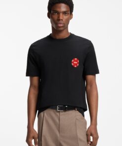 Hugo Datril Cotton Jersey T-shirt Black