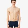 Lacoste 3-Pack Stretch Cotton Trunks Navy Blue