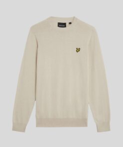 Lyle&Scott Cotton Merino Crew Neck Jumper Cove