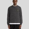 Lyle&Scott Lambswool Blend Crew Neck Jumper Charcoal Marl